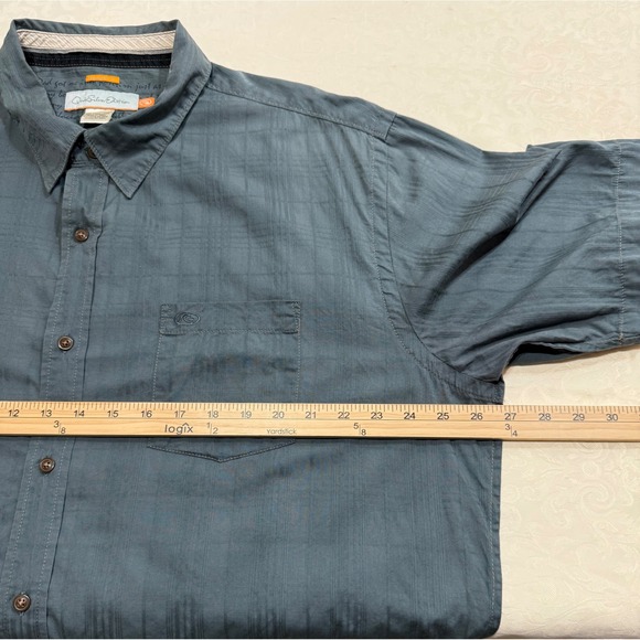 Quiksilver‎ Edition Mens Regular Fit Short Sleeve Button Up Shirt Blue Plaid XXL - Picture 6 of 12
